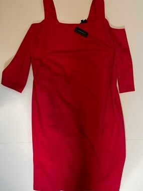 Elegant Red cold shoulder Women's Dress - Lane Bryant